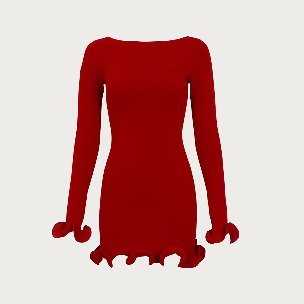 Same Los Angeles Ruffle Hem Mini Dress